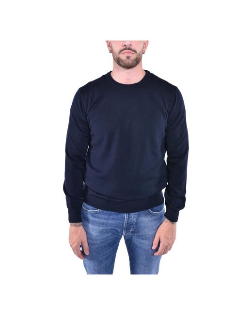 Kangra Basic Trui Met Ronde Hals in het Blue voor heren