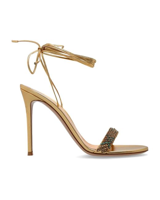 Gianvito Rossi High Heel Sandals in het Metallic