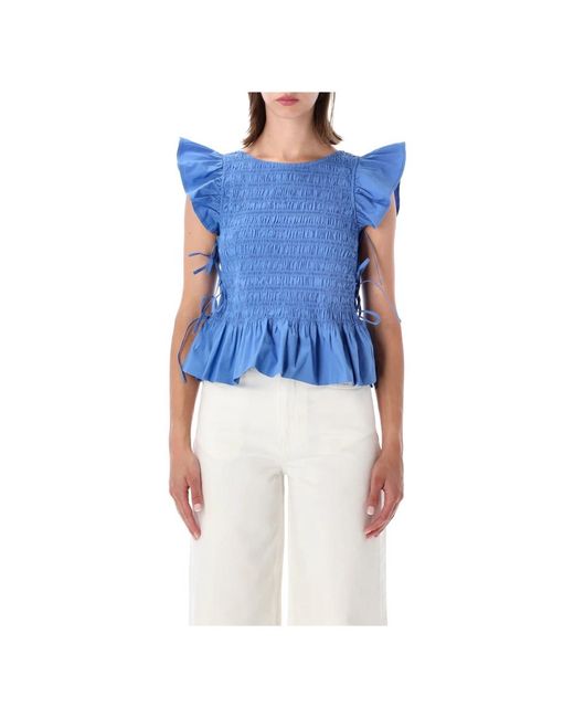 Ganni Blue Blouses