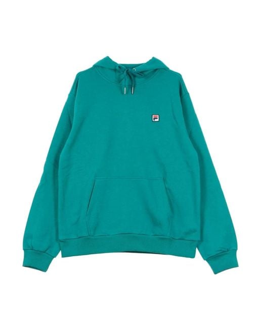 Fila Hoodies & Sweatvesten ,Blauw ,Katoen Everglade Hoodie in het Green voor heren