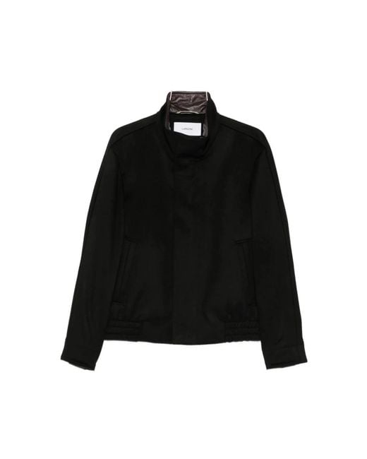 Lardini Black Bomber Jackets for men