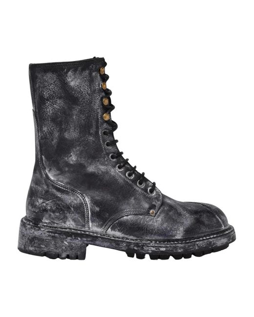 Dolce & Gabbana Black Lace-Up Boots for men