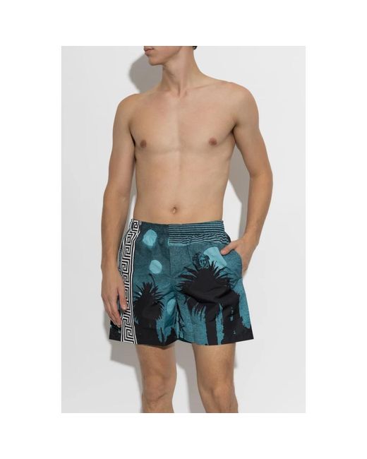 Beachwear Versace de hombre de color Blue