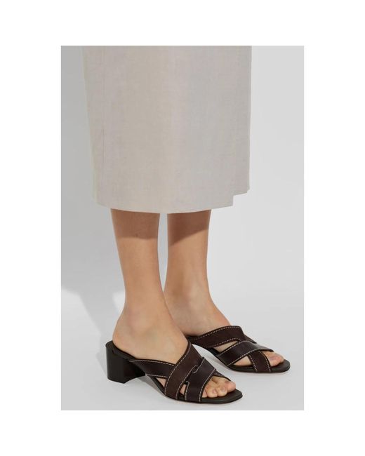 Tod's Black Heeled Mules