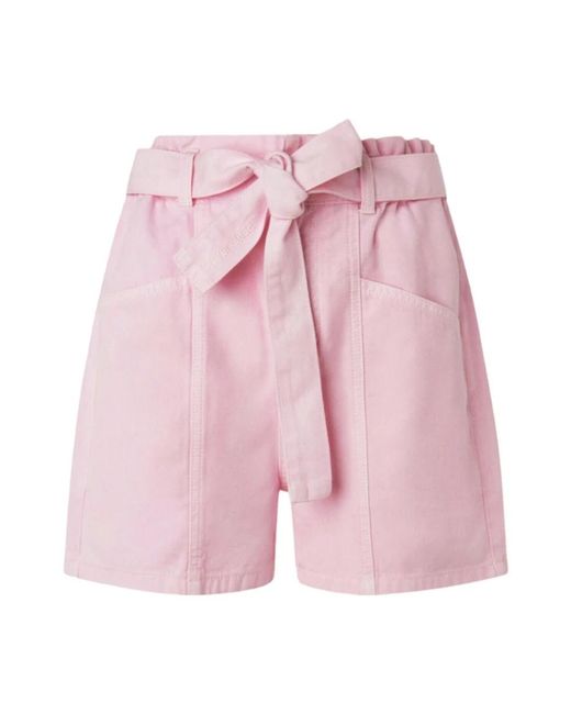 Shorts casual vita alta di Pepe Jeans in Pink