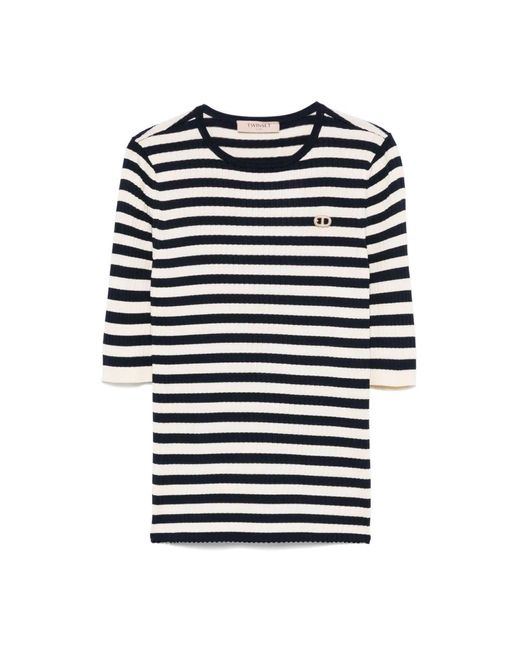 Round-Neck Knitwear di Twinset in Black