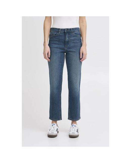 Ichi Blue Straight Jeans