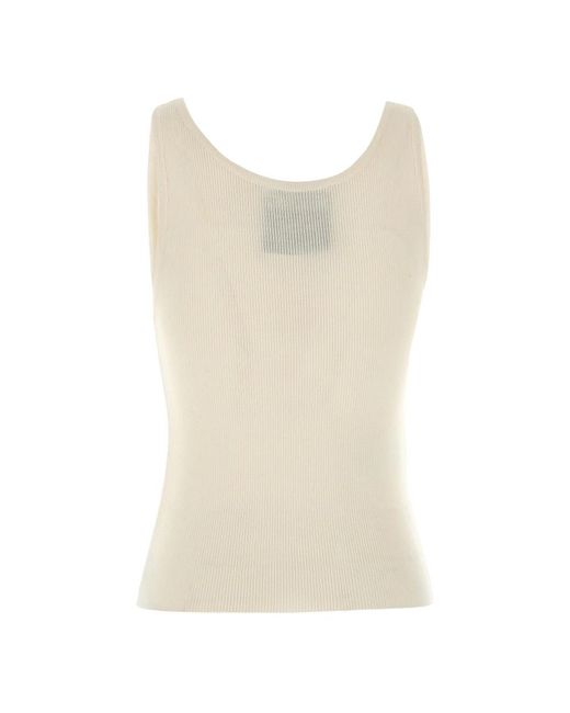 Moschino Natural Sleeveless Tops