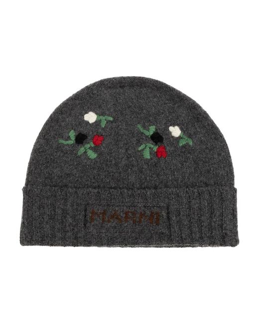 Marni Bestickte Mütze in Green für Herren