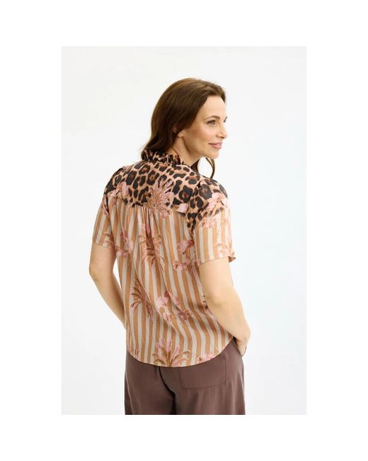 Blouses iN FRONT de color Brown