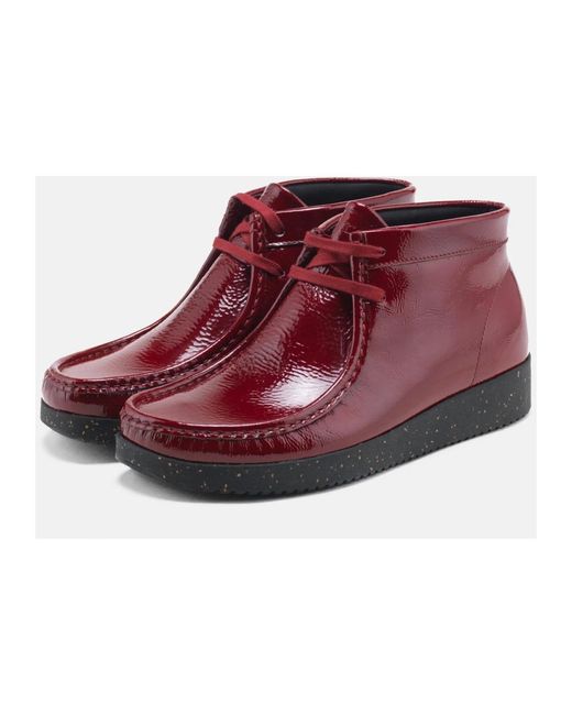 Nature Footwear Lace-Up Boots in het Red