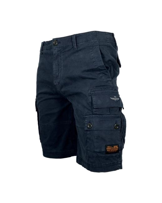 Aeronautica Militare Blue Casual Shorts for men