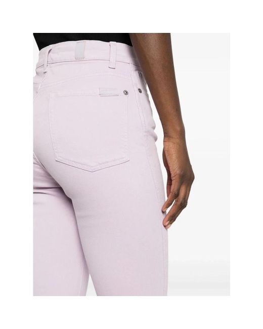 7 For All Mankind Pink Schmale kickfarbene stretch-jeans 7 for all kind