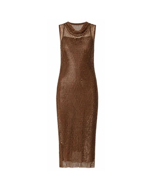 Pinko Brown Party Dresses