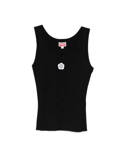 KENZO Black Sleeveless Tops