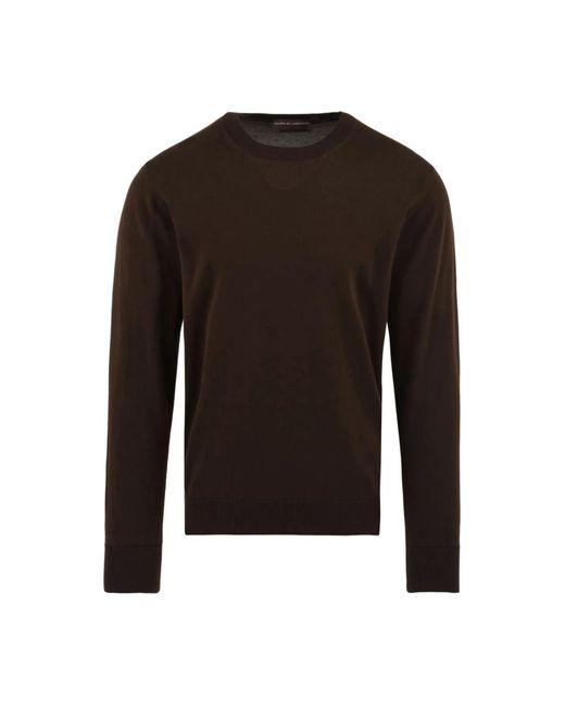 FILIPPO DE LAURENTIIS Black Round-Neck Knitwear for men