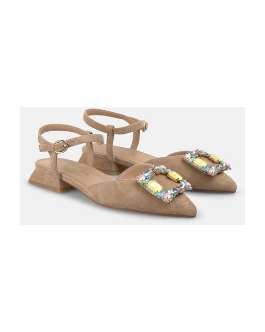 Alma En Pena. Natural Ballerina Shoes