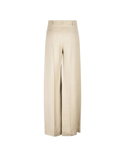 Brunello Cucinelli Natural Wide Trousers