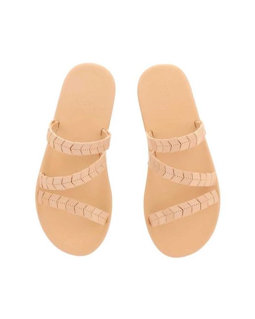 Ancient Greek Sandals Pink Sliders