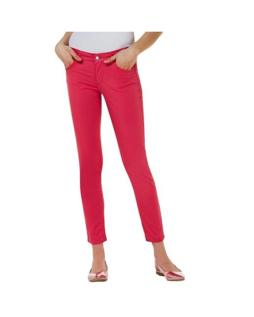 Liu Jo Red Cropped Trousers