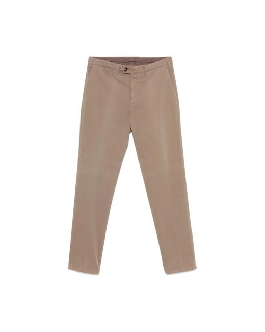 Canali Amandel Broek Met Zakken in het Brown voor heren