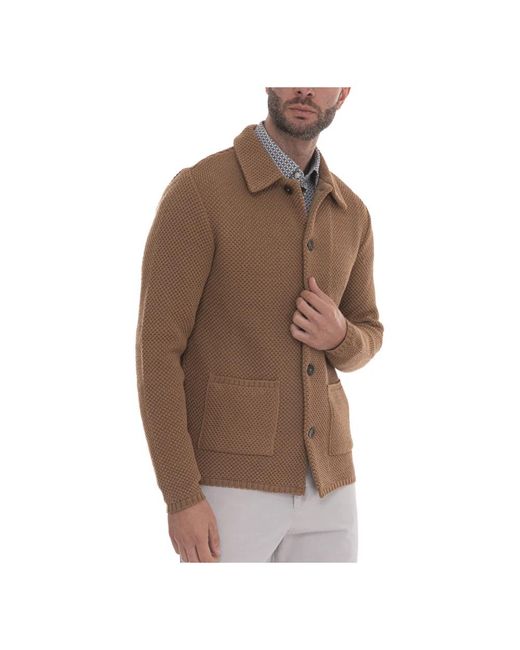 Paoloni Brown Light Jackets for men