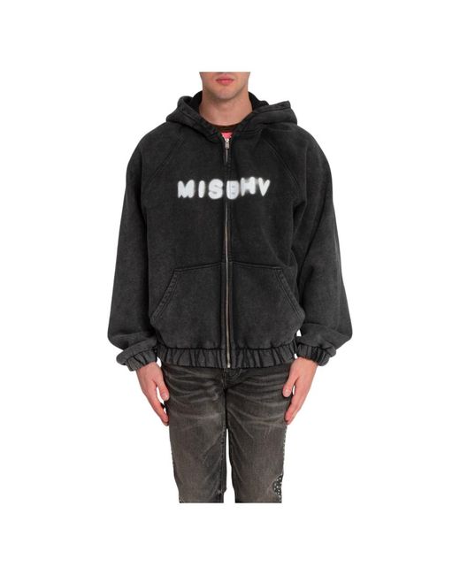 M I S B H V Stylischer zip-up hoodie in Black für Herren