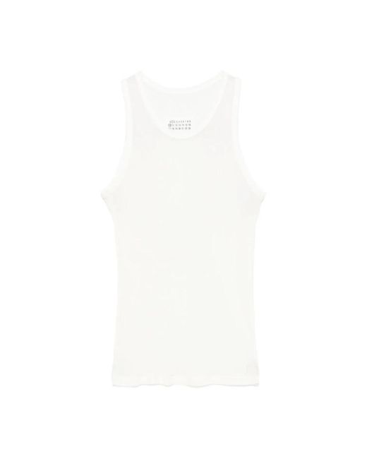 Maison Margiela Sleeveless Tops in het White