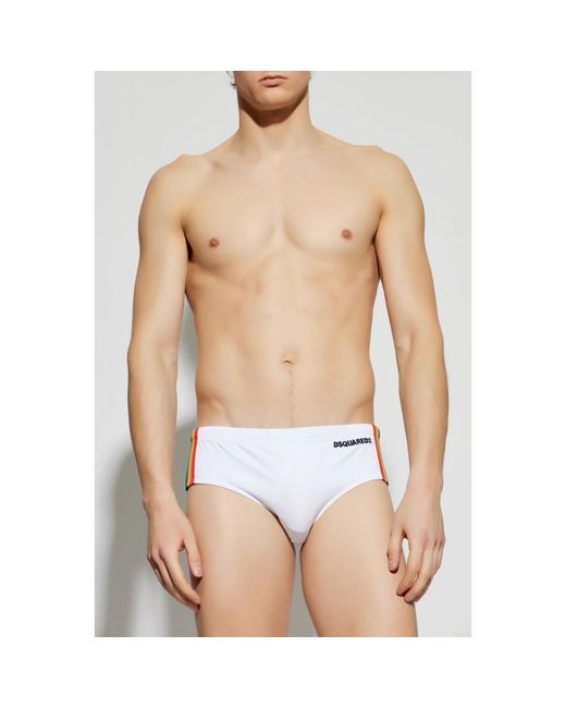 DSquared² Bade-Slips in White für Herren