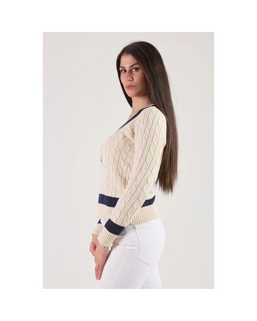 V-Neck Knitwear di Ralph Lauren in Natural