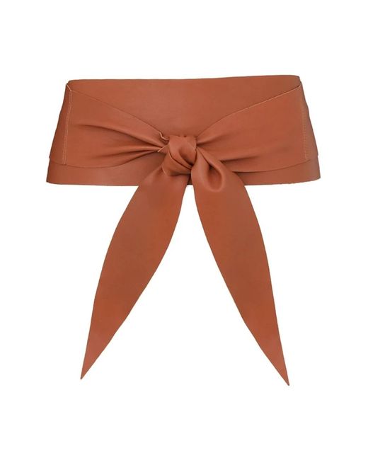 Cintura avvolgente in pelle marrone di Zimmermann in Brown