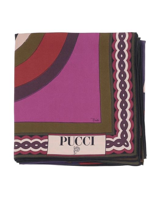 Emilio Pucci Purple Silk Scarves