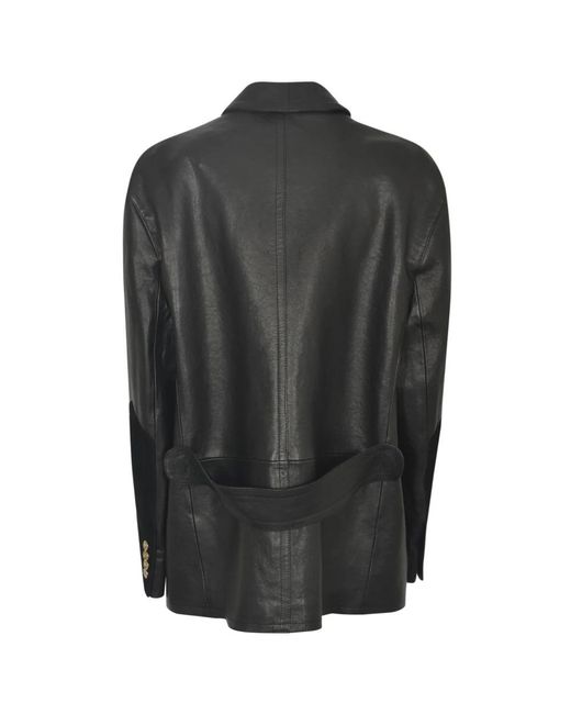 Etro Black Leather Jackets