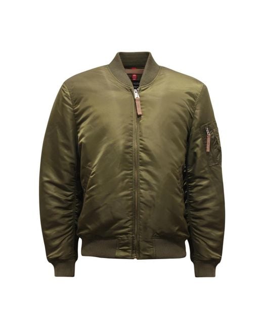 Alpha Industries Jassen ,Groen ,Polyester Gewatteerde Bomberjack Donkergroen in het Green voor heren