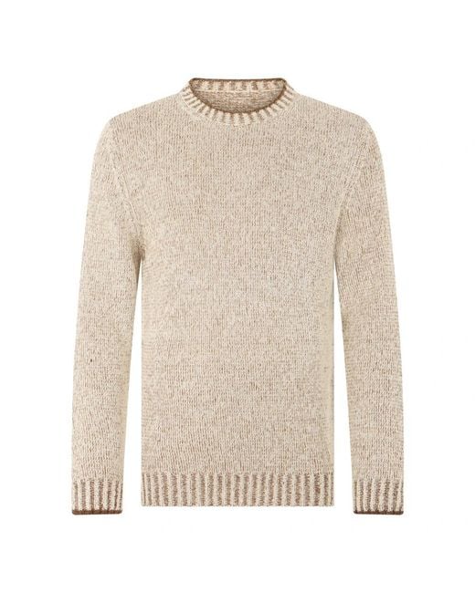 Fedeli Natural Round-Neck Knitwear for men