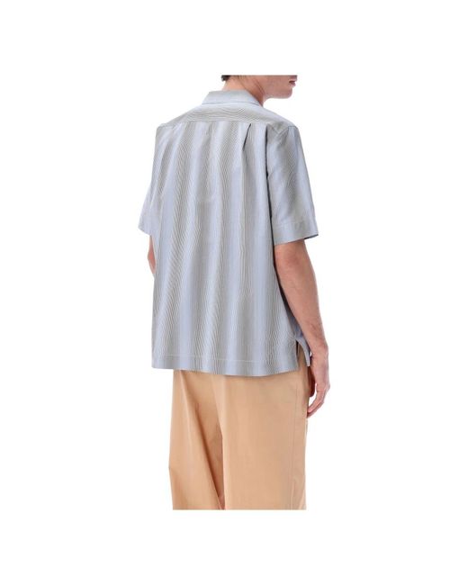 Dries Van Noten Blue Short Sleeve Shirts for men