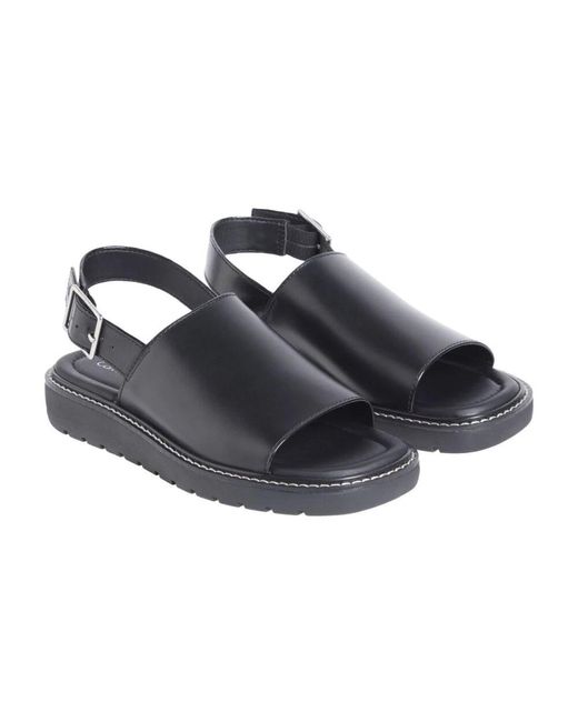 Calvin Klein Gray Flat Sandals