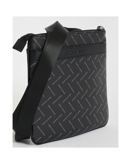 ARMANI EXCHANGE Black Cross Body Bags for men