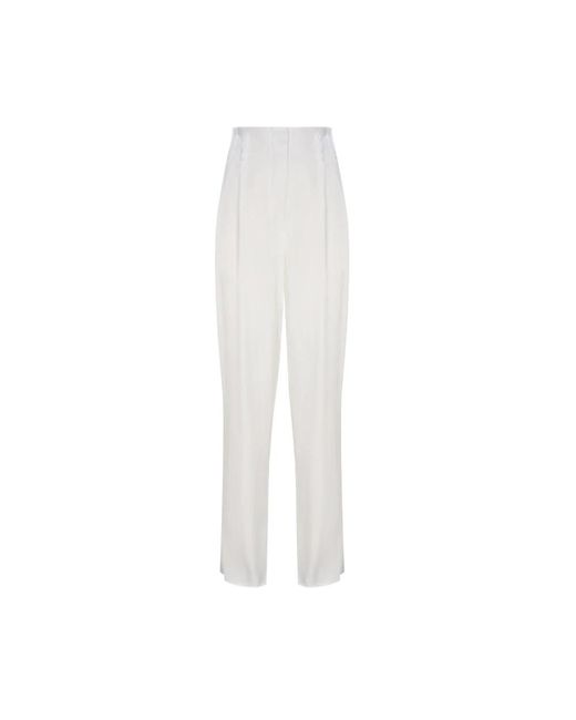Genny White Straight trousers