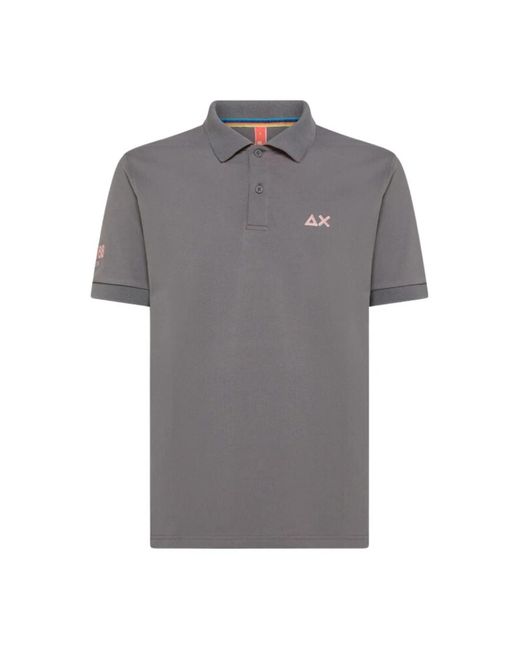 Sun 68 Tops ,Grijs ,Katoen Katoenen Grijze Polo Met Korte Mouwen in het Gray voor heren