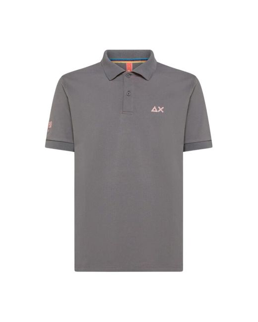 Sun 68 Tops ,Grijs ,Katoen Katoenen Grijze Polo Met Korte Mouwen in het Gray voor heren