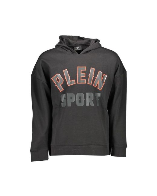 Philipp Plein Fitness ,Zwart ,Katoen Hooded Sweatshirt in het Black voor heren