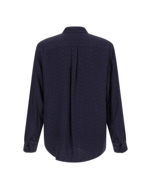 Balmain Blue Casual Shirts for men