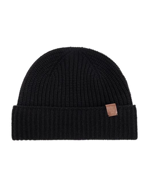 Eleventy Black Beanies for men