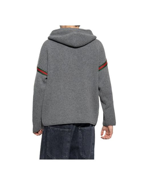 Gucci Wolle Reißverschluss Sweatshirt in Gray für Herren