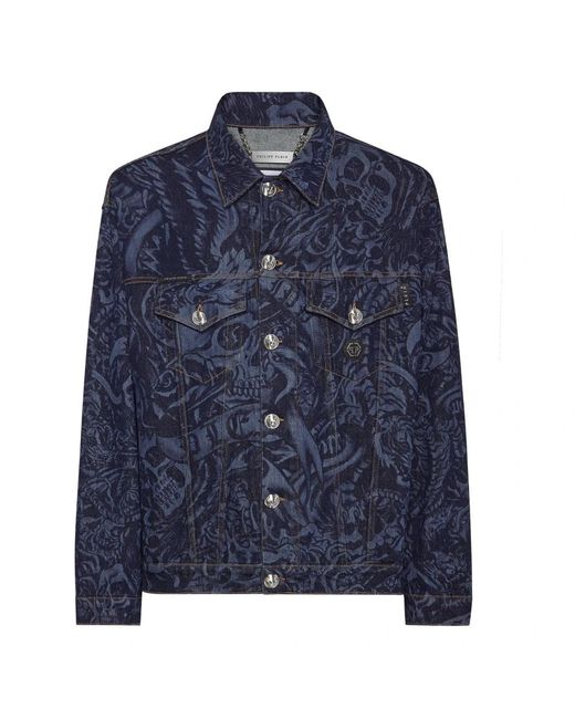 Denim Jackets Philipp Plein de hombre de color Blue