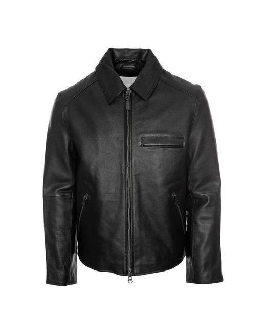 Samsøe & Samsøe Black Leather Jackets for men