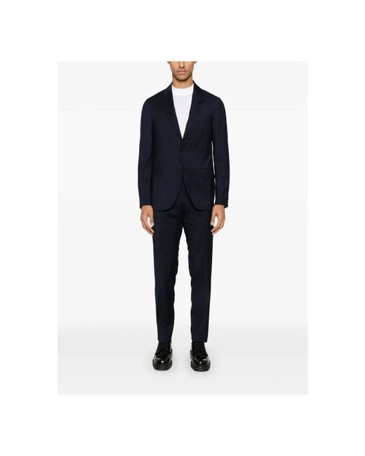 Lardini Blue Single Breasted Suits for men