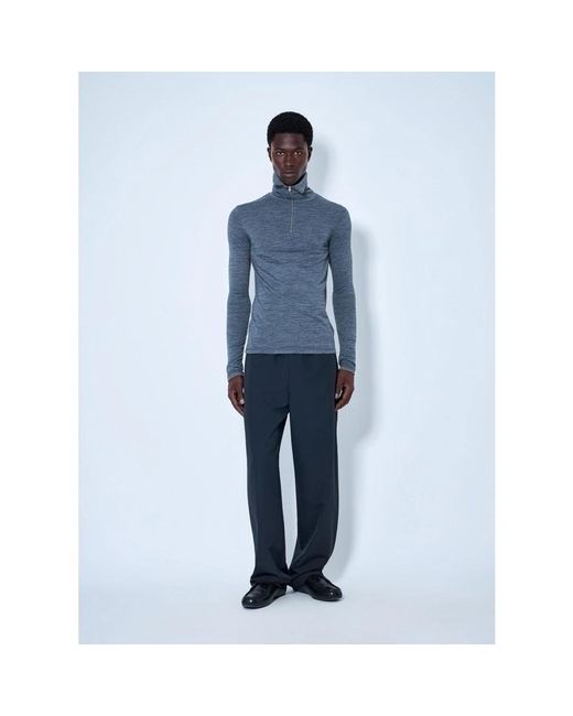 Jil Sander Blue Long Sleeve T-Shirts for men