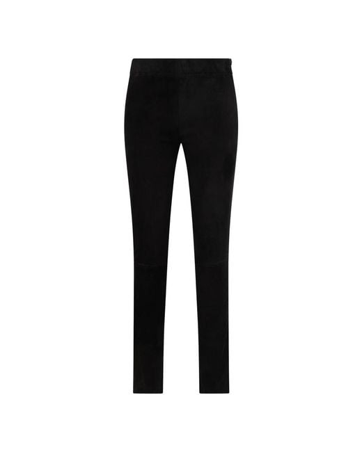 Moorer Black Slim-Fit Trousers